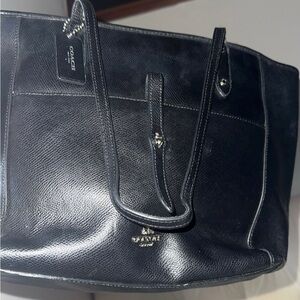 Coach Black Pebbled Leather Tote